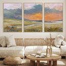 Mountain Sunset Wall Art Canvas Print Vintage Landscape by MyGreatCanvas | Canvas Wall Art Prints | Photo Prints & Wall Decor