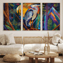 Colorful Heron Wall Art Canvas Print Tropical Bird Abstract by MyGreatCanvas | Canvas Wall Art Prints | Photo Prints & Wall Decor