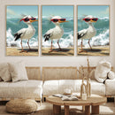 Funny Seagull Wall Art Canvas Print Beach Birds With by MyGreatCanvas | Canvas Wall Art Prints | Photo Prints & Wall Decor