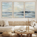 Abstract Coastal Landscape Wall Art Canvas Print – Soft Blue