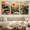 Yayoi Kusama Boho Mountain Landscape Large Wall Art, by MyGreatCanvas | Canvas Wall Art Prints | Photo Prints & Wall Decor
