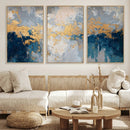 Blue Gold Abstract Large Framed Canvas Wall Art, Modern by MyGreatCanvas | Canvas Wall Art Prints | Photo Prints & Wall Decor