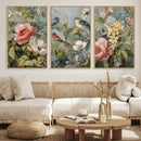 Vintage Birds and Flowers Wall Art Canvas Print, Botanical by MyGreatCanvas | Canvas Wall Art Prints | Photo Prints & Wall Decor