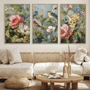 Vintage Birds and Flowers Wall Art Canvas Print, Botanical by MyGreatCanvas | Canvas Wall Art Prints | Photo Prints & Wall Decor