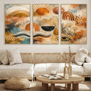 Geometric Boho Abstract Wall Art Canvas Print, Orange Blue by MyGreatCanvas | Canvas Wall Art Prints | Photo Prints & Wall Decor
