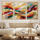 Geometric Abstract Wall Art Canvas Print, Orange Blue by MyGreatCanvas | Canvas Wall Art Prints | Photo Prints & Wall Decor