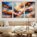 Lyrical Abstraction Wall Art Canvas Print, Orange Blue by MyGreatCanvas | Canvas Wall Art Prints | Photo Prints & Wall Decor
