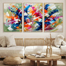 Geometric Abstract Wall Art Canvas Print, Orange Blue by MyGreatCanvas | Canvas Wall Art Prints | Photo Prints & Wall Decor