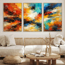 Lyrical Abstract Wall Art Canvas Print, Orange Blue Abstract by MyGreatCanvas | Canvas Wall Art Prints | Photo Prints & Wall Decor