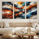 Geometric Abstract Wall Art Canvas Print, Orange Blue by MyGreatCanvas | Canvas Wall Art Prints | Photo Prints & Wall Decor