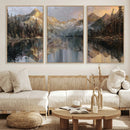 Drip Style Forest Lake Gold Art — Abstract Expressionist by MyGreatCanvas | Canvas Wall Art Prints | Photo Prints & Wall Decor