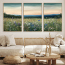 Wildflower Meadow Oil Painting Canvas — Daisy Lavender