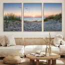 Sandy Dune Path Sunset Canvas Wall Art — Seagulls Beach by MyGreatCanvas | Canvas Wall Art Prints | Photo Prints & Wall Decor