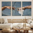 Funny Bathroom Canvas Wall Art, Michelangelo Creation of by MyGreatCanvas | Canvas Wall Art Prints | Photo Prints & Wall Decor