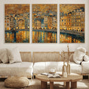 Gustav Klimt Golden Cityscape Wall Art Canvas Print, Framed by MyGreatCanvas | Canvas Wall Art Prints | Photo Prints & Wall Decor
