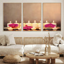 Spa Candles Orchid Canvas Print | Zen Wellness Relaxation by MyGreatCanvas | Canvas Wall Art Prints | Photo Prints & Wall Decor