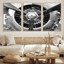Vintage Propeller Plane Wall Art Canvas Print, Black and by MyGreatCanvas | Canvas Wall Art Prints | Photo Prints & Wall Decor