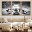 Airplane Wall Art Canvas Print, Black and White Jet Aircraft by MyGreatCanvas | Canvas Wall Art Prints | Photo Prints & Wall Decor