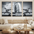 Propeller Plane Wall Art Canvas Print, Black and White by MyGreatCanvas | Canvas Wall Art Prints | Photo Prints & Wall Decor