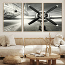 Vintage Airplane Wall Art Canvas Print, Black and White by MyGreatCanvas | Canvas Wall Art Prints | Photo Prints & Wall Decor