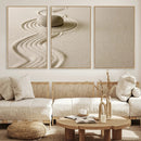 Zen Garden Stone Sand Canvas | Japanese Rock Garden Wall Art by MyGreatCanvas | Canvas Wall Art Prints | Photo Prints & Wall Decor