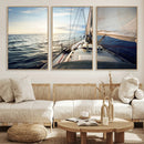 Sailboat Wall Art Canvas Print, Ocean Sunset Sailing Framed by MyGreatCanvas | Canvas Wall Art Prints | Photo Prints & Wall Decor