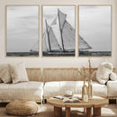Vintage Sailboat Wall Art Canvas Print, Black and White by MyGreatCanvas | Canvas Wall Art Prints | Photo Prints & Wall Decor