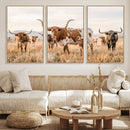 Texas Longhorn Canvas Wall Art, Rustic Farm Animal Photography Print, Farmhouse Country Decor, Western Ranch Art by MyGreatCanvas | Canvas Wall Art Prints | Photo Prints & Wall Decor