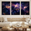Global Flight Routes Map Canvas Wall Art, Worldwide Aviation Network Print, International Air Travel Wall Decor by MyGreatCanvas | Canvas Wall Art Prints | Photo Prints & Wall Decor
