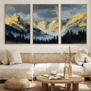 Abstract Mountain Wall Art Canvas Print Modern Landscape Painting Print