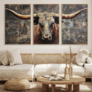 Texas Longhorn Skull Canvas Wall Art Rustic Western Decor Print by MyGreatCanvas | Canvas Wall Art Prints | Photo Prints & Wall Decor