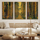 Gustav Klimt Style Forest Canvas Wall Art, Golden Forest Path Floral Art Nouveau Print, Enchanted Woodland Decor by MyGreatCanvas | Canvas Wall Art Prints | Photo Prints & Wall Decor