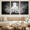Black White Octopus Wall Art Canvas Print by MyGreatCanvas | Canvas Wall Art Prints | Photo Prints & Wall Decor