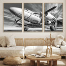 Vintage Airplane on Runway Canvas Print by MyGreatCanvas | Canvas Wall Art Prints | Photo Prints & Wall Decor