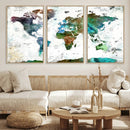Modern Watercolor World Map Canvas Wall Art – Framed by MyGreatCanvas | Canvas Wall Art Prints | Photo Prints & Wall Decor