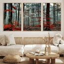 Autumn Forest Wall Art – Enchanting Red Leaves Canvas Print, by MyGreatCanvas | Canvas Wall Art Prints | Photo Prints & Wall Decor