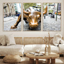 Charging Bull Wall Art Canvas Print