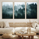 Misty Forest Wall Art – Serene Green Landscape Canvas Print, by MyGreatCanvas | Canvas Wall Art Prints | Photo Prints & Wall Decor