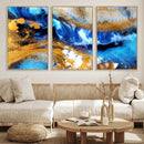 Blue Orange Marble Fluid Effect Canvas Wall Art Print by MyGreatCanvas | Canvas Wall Art Prints | Photo Prints & Wall Decor