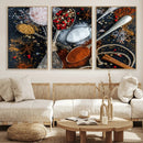 Spices and Seasonings Canvas Wall Art – Colorful Triptych by MyGreatCanvas | Canvas Wall Art Prints | Photo Prints & Wall Decor