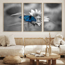 Blue Butterfly Black and White Canvas Wall Art by MyGreatCanvas | Canvas Wall Art Prints | Photo Prints & Wall Decor