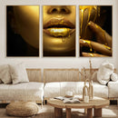 Gold and Women Wall Art Canvas Print by MyGreatCanvas | Canvas Wall Art Prints | Photo Prints & Wall Decor
