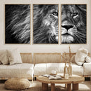 Black and White Lion Canvas Wall Art Print – Wildlife by MyGreatCanvas | Canvas Wall Art Prints | Photo Prints & Wall Decor