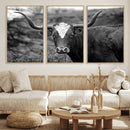 Western Home Wall Art Canvas Print, Framed Texas Longhorn by MyGreatCanvas | Canvas Wall Art Prints | Photo Prints & Wall Decor