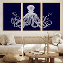 Blue Octopus Wall Art Canvas Print by MyGreatCanvas | Canvas Wall Art Prints | Photo Prints & Wall Decor