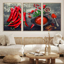 Red Pepper Kitchen and Restaurant Wall Wall Art, Red Pepper by MyGreatCanvas | Canvas Wall Art Prints | Photo Prints & Wall Decor
