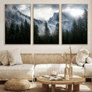 Yosemite National Park El Capitan Foggy Mountain Wall Art | by MyGreatCanvas | Canvas Wall Art Prints | Photo Prints & Wall Decor