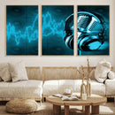 Music and Microphone Wall Art Canvas Print by MyGreatCanvas | Canvas Wall Art Prints | Photo Prints & Wall Decor