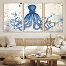 Octopus Canvas Wall Art | Coastal Marine Life Artwork for by MyGreatCanvas | Canvas Wall Art Prints | Photo Prints & Wall Decor