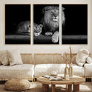 Lion Family Wall Art Canvas Print – Framed Majestic Wildlife by MyGreatCanvas | Canvas Wall Art Prints | Photo Prints & Wall Decor